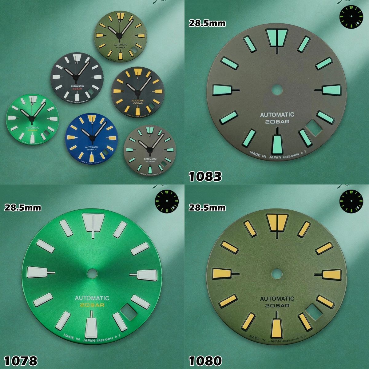 Men'S Accessories Types - NH35/NH36, esfera de reloj de buceo