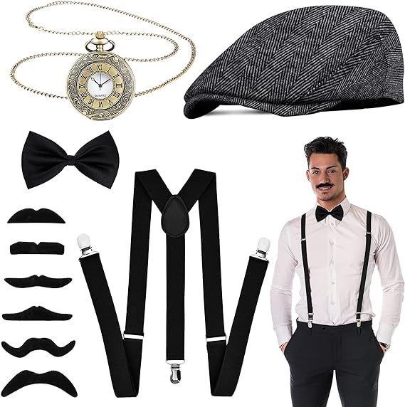 Disfraz de gángster rugiente p - Men'S Accessories In The 1920S reseña y precio