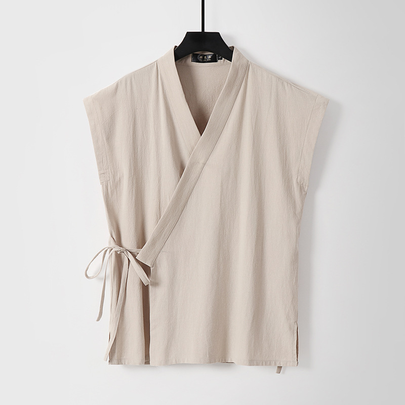 Chaleco de lino y algodón para - Men'S Kimono Accessories reseña y precio